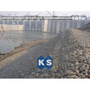 China Enrede el cercado de la cesta de alambre de Gabion del muro de contención 80m m x 100m m para la protección costera supplier