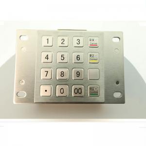 China 16 Keys IP65 304 Stainless Steel Encrypted Metal Pin Pad USB Payment Kiosk supplier