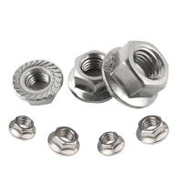 China Stainless Steel Serrated Flange Nuts Lock M5 M10 M12 M16 M20 on sale