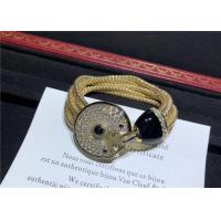 China Cartier Jewelry18K Yellow Gold Amulette de Cartier Diamond Bracelet with Onyx & Black Lacquer Large Model on sale