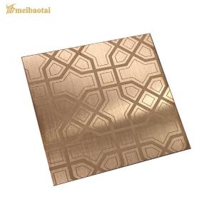 Mirror Rose Gold Finish 304 201 Stainless Steel Sheet Elevator Plate