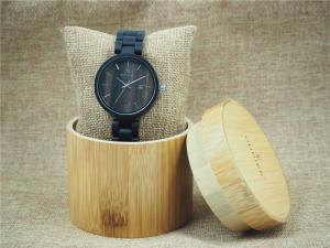 China Oem Quartz Men Wooden Wrist Watch Custom Logo Watch On Dial Back Side Buckle wholesale