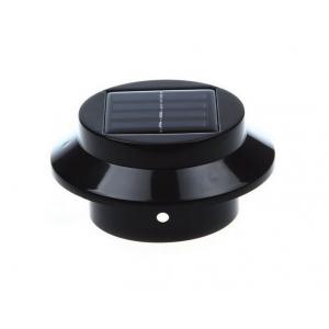 Solar Powered Fence Gutter Light with 3 LED 2 Battery Outdoor Garden Wall Lobby Lamp(Black)