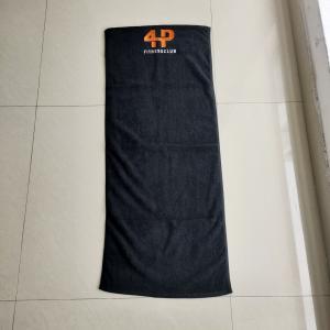 China Custom Logo Gym Bench Towels with Zip Pocket 100% Cotton Sports Towel for Fitness supplier