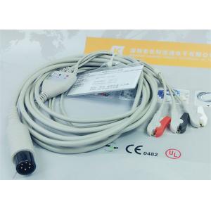 China Generic AAMI 6 Pin 3 Lead Ecg Cable , Grabber AHA Ecg Cables And Leadwires supplier