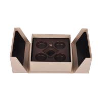 China Small Double Door Chocolate Paper Boxes Packaging With Plastic Insert on sale