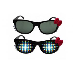 Promotional 3D Fireworks Glasses For Gifts , Girl Hello Kitty Plastic 3D Glasses