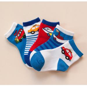 China Jacquard Car Logo Kids Pop Socks , Cartoon Kids Winter Socks Customized Size wholesale