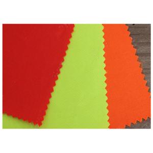 Fluorescent Yellow Fabric 80 Polyester 20 Cotton Fabric Water And Oil Resistant