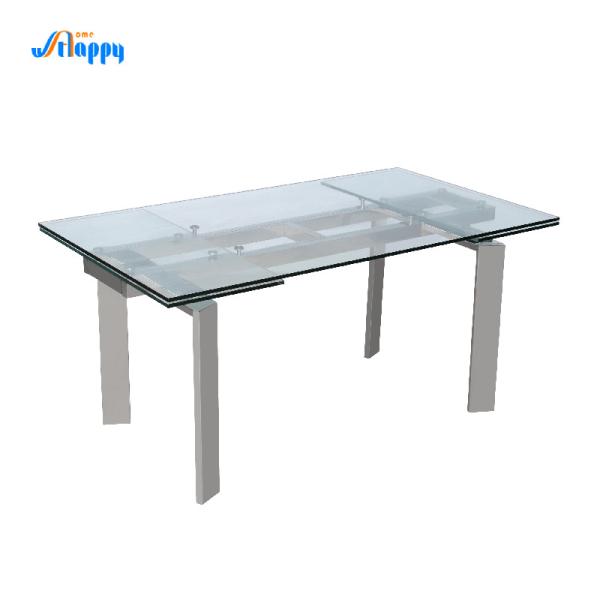 China Table à manger en verre réglable contemporaine DT-31120 Type KD Avec taille 2000mm supplier