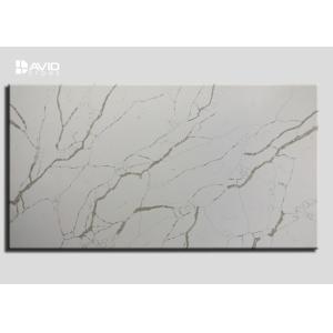 China White Calacatta Quartz Stone Slab 1.6x3.2m ideal for Quartz Countertops wholesale