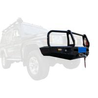 China Toyota LC79 Rear Bumper with Tire Carrier Jerrycan Holder Winch Bull Bar Front Bumper on sale
