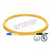 LC - FC UPC Connector Fiber Optic Patch Cord 1F 3.0mm OFNR CORNING SMF - 28