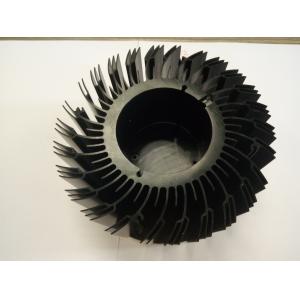 China Sun Flower Aluminium Extrusion LED Heatsink Black Hard Anodize supplier