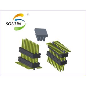 China Chapado en oro de SMT 500V 1.0m m Pin Header Connectors Double Row supplier