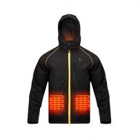 China Windproof Electric Heated Jacket S-3XL Men Hooded Jacket on sale