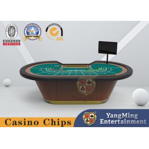 China 8Person Classic Baccarat Poker Game Table With High Fiber Fireproof Board supplier