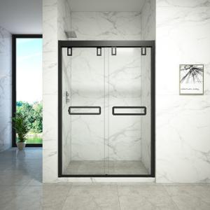 China Toughened Glass Double Sliding Door For Shower Room supplier