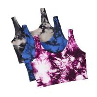 China Oem Factory Manufacturer Custom Logo Sports Bras Tie Dye Seamless Cropped Tank Top on sale