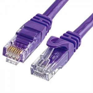 Purple Gold Plated Cat6a Network Cable Category 6a Ethernet Cable 1.8m 2m