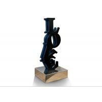 China Art Decorative Black & Blue Stainless Steel LOVE Sculpture With Polished Base on sale