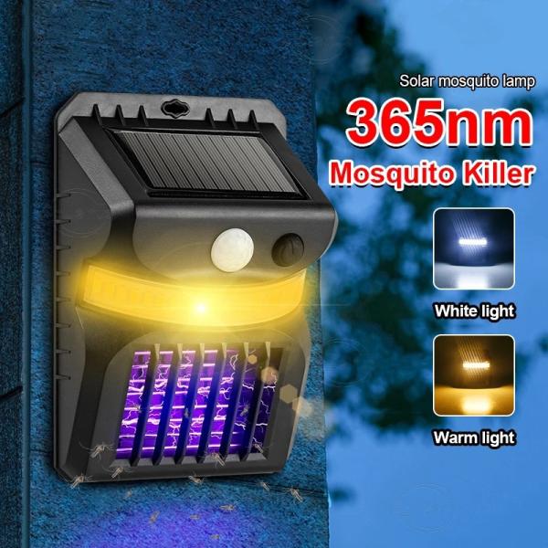 China Square-shaped Outdoor Solar LED Wall Light Waterproof Garden Polycarbonate Mosquito Killer Lamp Human Body Induction wholesale