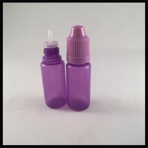 Liquid Refillable LDPE Dropper Bottles10ml Purple Long Thin Tip Childproof Cap