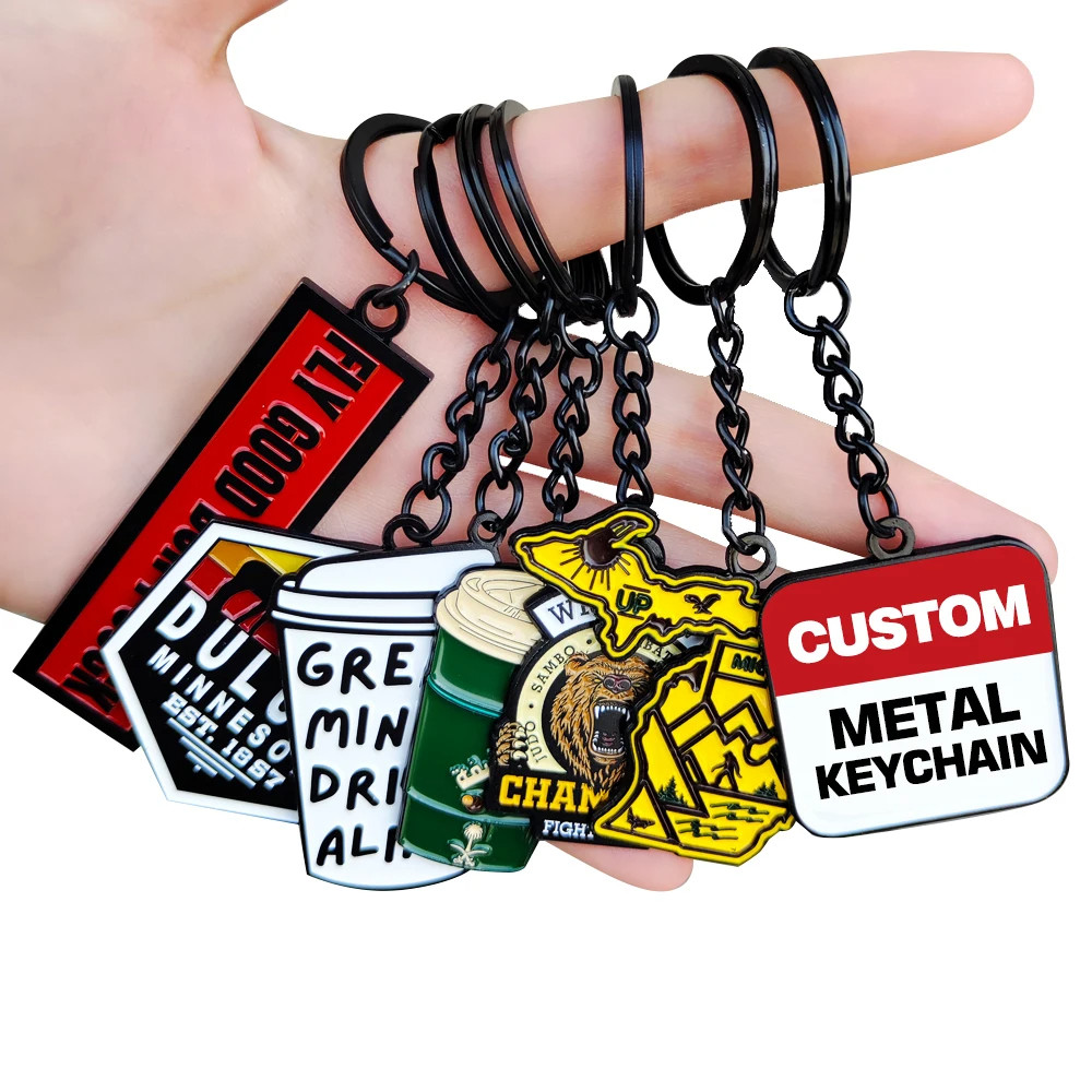China Enamel Customized Keyring Key Ring Keychains Holder Key Chains Custom on sale