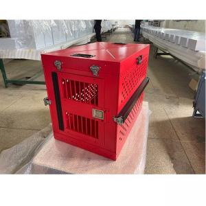 China Red 40 Aluminum Dog Cages Collapsible Travel Dog Kennel Crate Folding Dog Box supplier