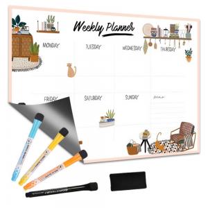 China Soft Whiteboard Magnetic Calendar Planner A4 A3 Dry Erase Weekly Planner supplier