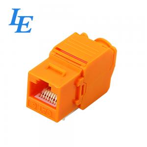 UTP 180° Toolless Cat6 Network Keystone Jack