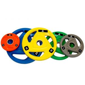 China Non Deformation Rubber Coated Gym Bumper Plates Colorful Competition Kg Plates supplier