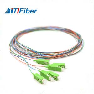 China SC/APC Pigtail Fibra Optical 6 Fiber SM Multi Color 3 Meters Length ROHS Certificated supplier