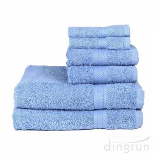 China 100% Cotton 6 Piece Absorbent Towel Set Bath Towel Hand Towel Wash Towel supplier