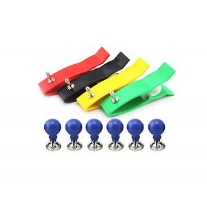 Copper Nickel Plating Clamp 6pcs , Suction Ecg Ekg Cable Accessories For Adult