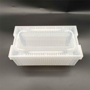 Transparent Rectangle Wafer Carrier Box , 3 Inch Wafer Cassette Box