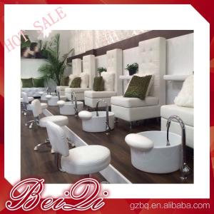 China luxury white leather king chair manicure and pedicure furniture spa chair leather cover supplier