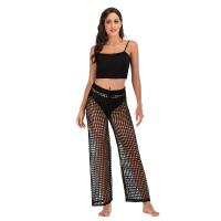 China Casual Hollow Pants 100% Polyester Knitted Sexy Women'S Beach Pants on sale