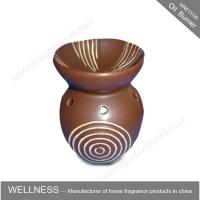China Different Classic Shaped Ceramic Aroma Oil Burner With Spiral Pattern on sale