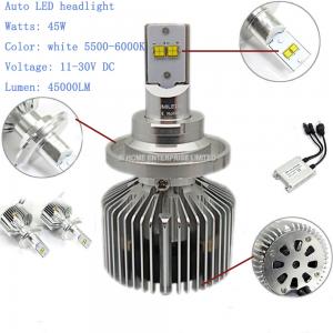 45W led auto headlight 6500k replace super white h4 h7 headlight bulbs