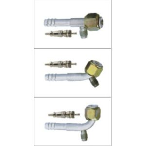 China #6 #8 #10 #12 Al joint with R12 high & low pressure valve ( Female Flare) / auto air conditioning hose fitting wholesale