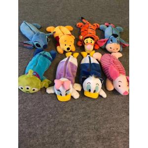 Disney Animal Head Plush Toys Pencial Bag for School 28cm