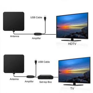 150 Miles HD Car Ground Satellite Digital TV Antenna with Amplifier V56/U390 28dBi