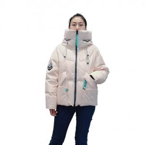 China FODARLLOY F22531 Beige Ladies Warm Hooded Cotton-padded Clothes Women Slim Long Winter Jackets Women Coats supplier