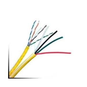 China 24 AWG 4 Pairs UTP CAT5E Siamese Cable with 2 Cores CCA Power for IP Camera supplier