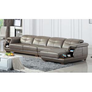 China luxury living room genuine leather sectional sofa with storage supplier