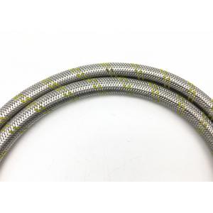 3/8" SBR Rubber Gas Hose with Stainless Steel Braided and Two Yellow Lines