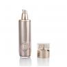 Round Gold Acrylic Cosmetic Airless Pump Bottle 50ml 100ml