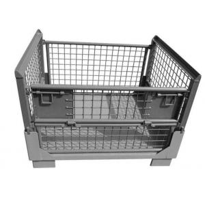 Industrial Mesh Collapsible Pallet Cage Brick Pallet Lifting Cage Four Sided