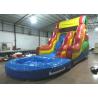 Best sale rainbow inflatable water slide bright colour inflatable slide with